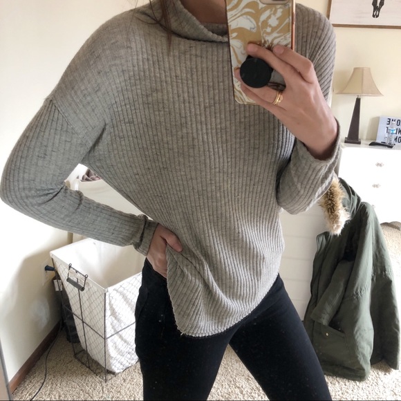 Astr Sweaters - ASTR | Open Back Ribbed Cowl Neck Sweater